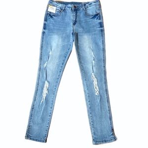Wishlist Distressed Stretch Mid-Rise Skinny Jeans Size 5
